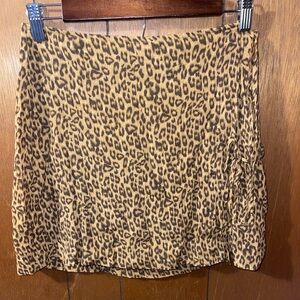 GB Leopard Print Mini Skirt XS | Side Tie | Y2K Trendy